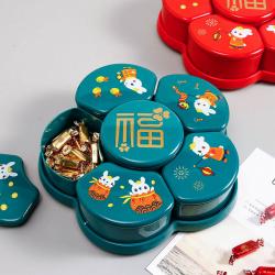 梅花旋转糖果盒  (红/