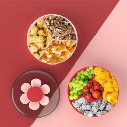 花瓣果叉双层零食盒1.