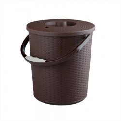 美家圆形竹编形茶桶（大