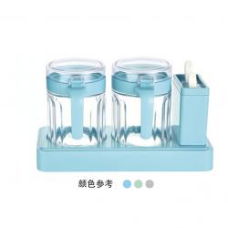 乐味玻璃调味盒两件套