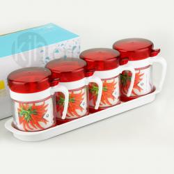 鲜百味玻璃调味罐（四入