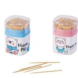 快乐小猪瓶装牙签（方形