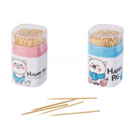 快乐小猪瓶装牙签（方形