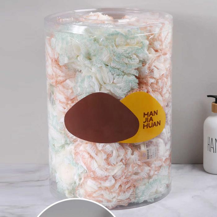 桶装花边沐浴球