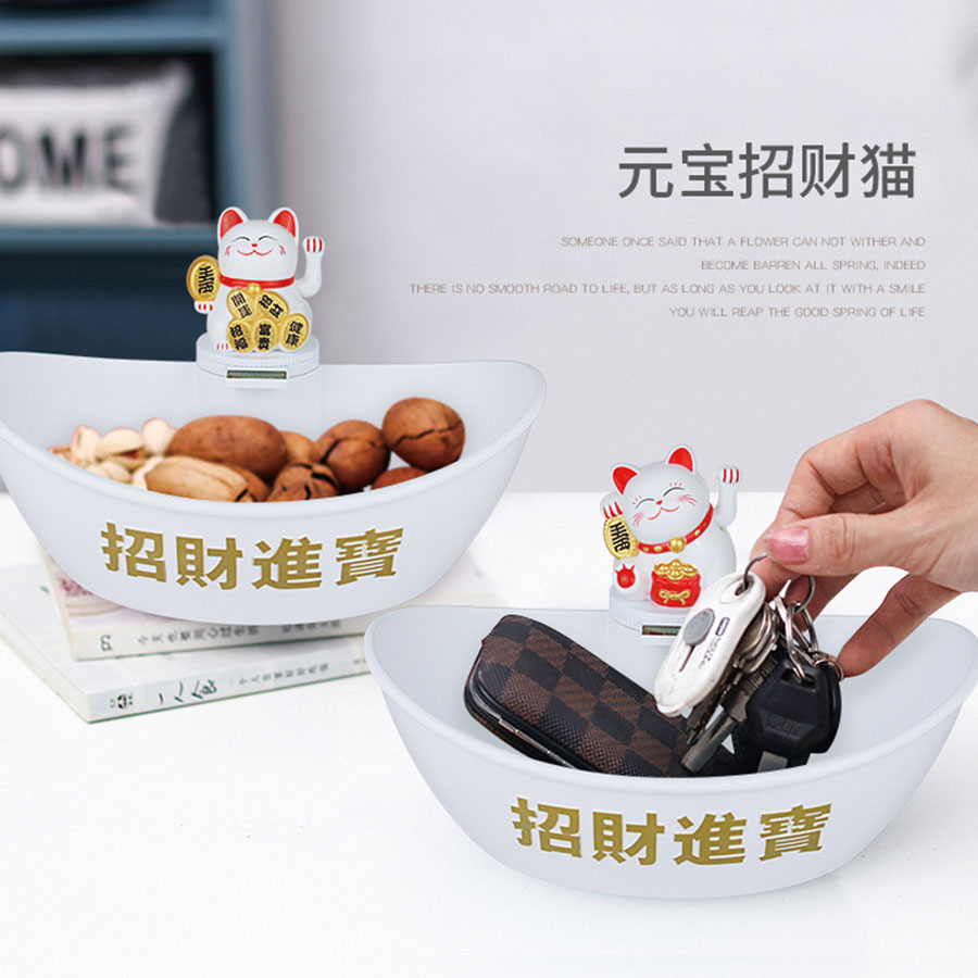 太阳能招财猫收纳盒
