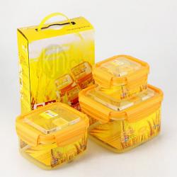 丰盛正方形保鲜盒三套