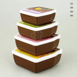 迷你蛋糕型保鲜盒（4个