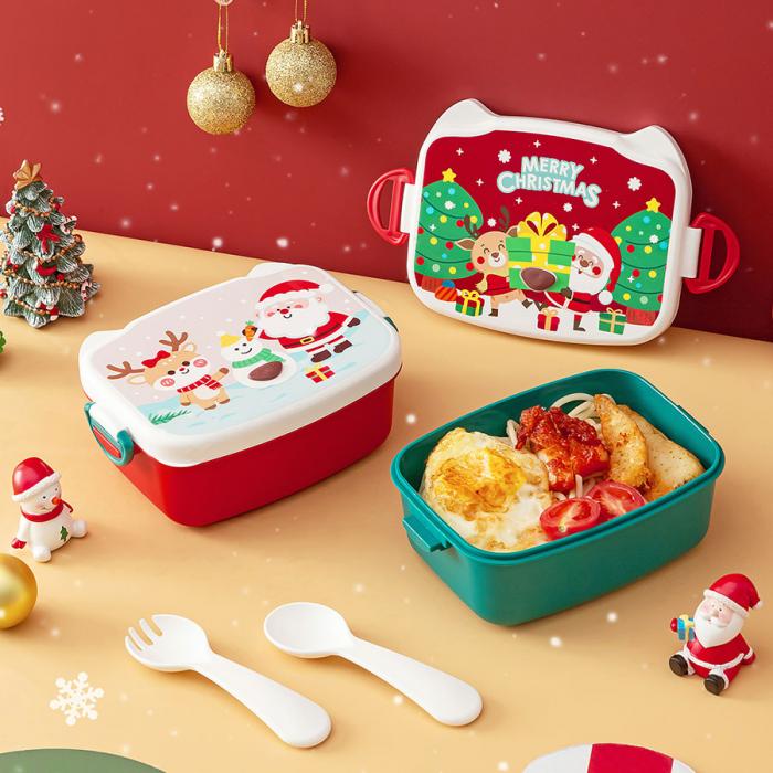 圣诞长方形儿童饭盒