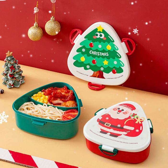 圣诞三角形儿童饭盒