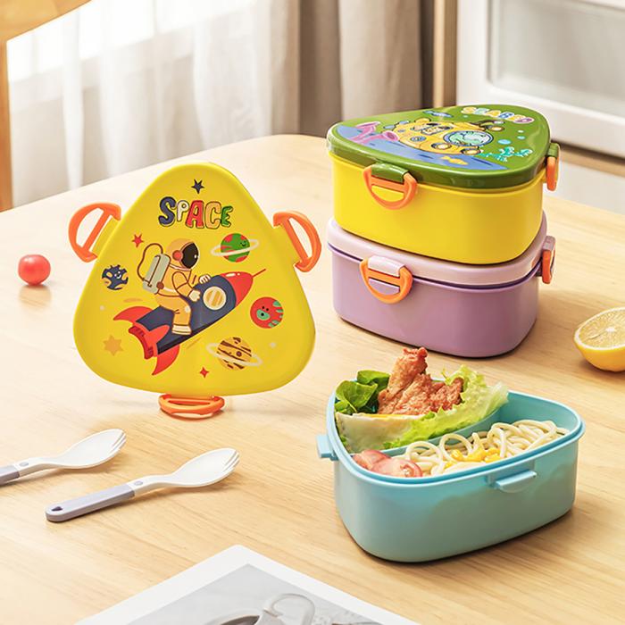 探索家三角形儿童饭盒