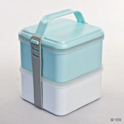 正方形带提手双层饭盒