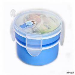 炫彩圆形双层饭盒 100