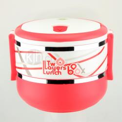 乐尚双层塑料饭盒1800