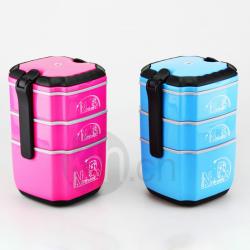 方型三层保温饭盒