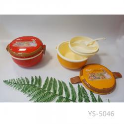 提手圆形单层保温餐盒