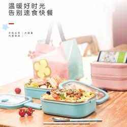 美悦双层不锈钢餐盒（带
