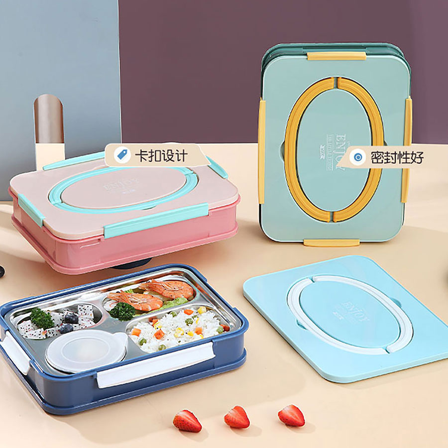 不锈钢3格/4格手提餐