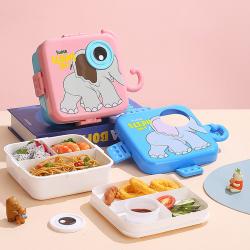 大象正方形饭盒(塑料)