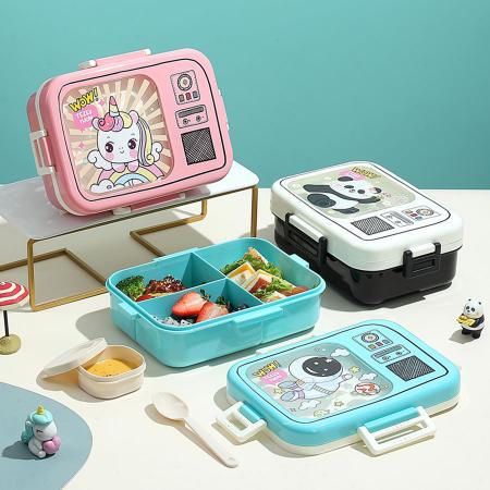 电视机塑料饭盒/三格1
