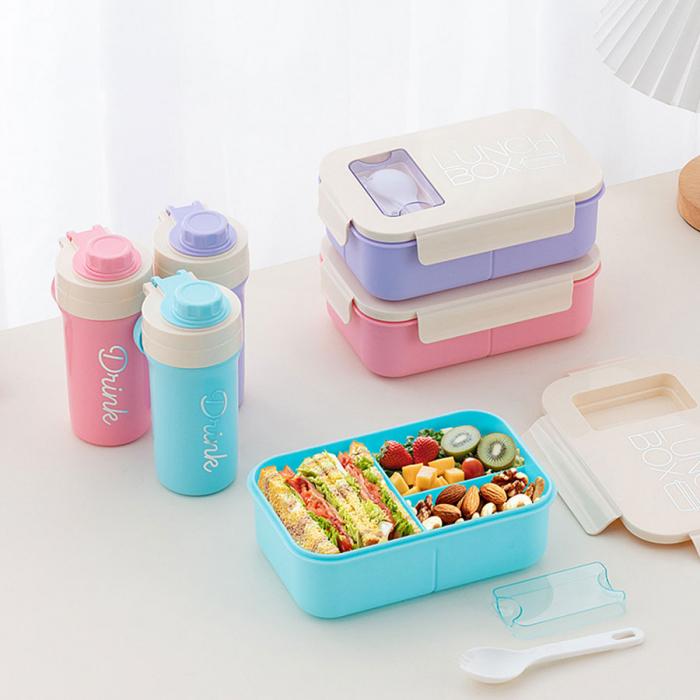 清新简约饭盒水