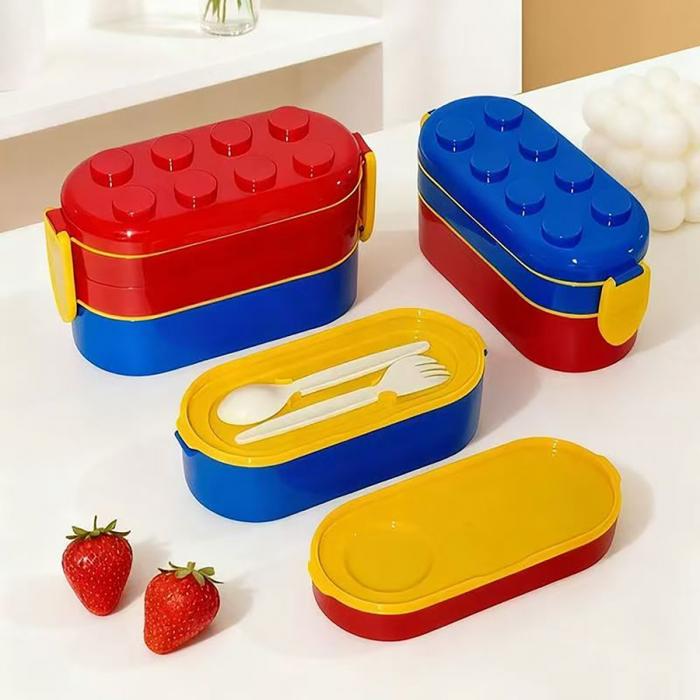 积木三层便当盒(900ML)