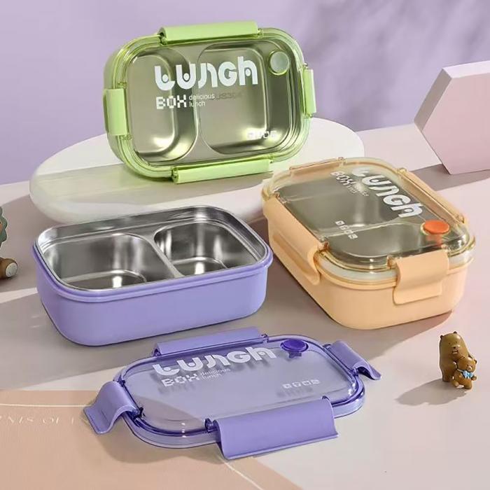 不锈钢双格饭盒