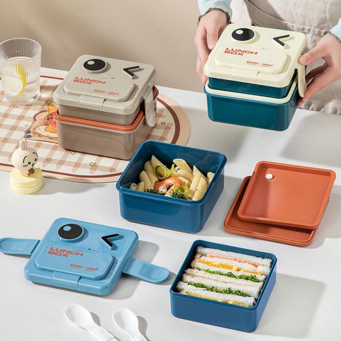 萌趣笑脸双层可