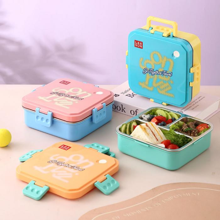 UV手提旅行箱独立密封正方形不锈钢餐盒750m