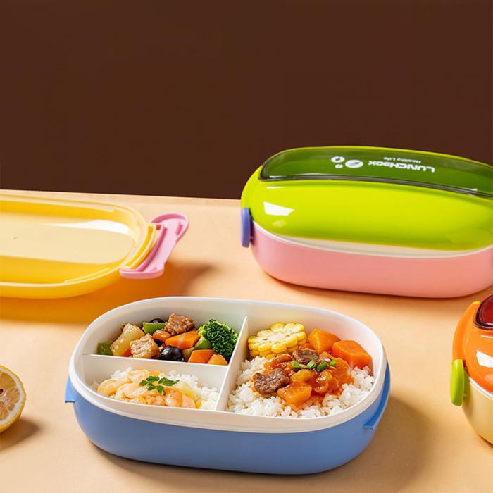 马卡龙分格塑料饭盒1300ml