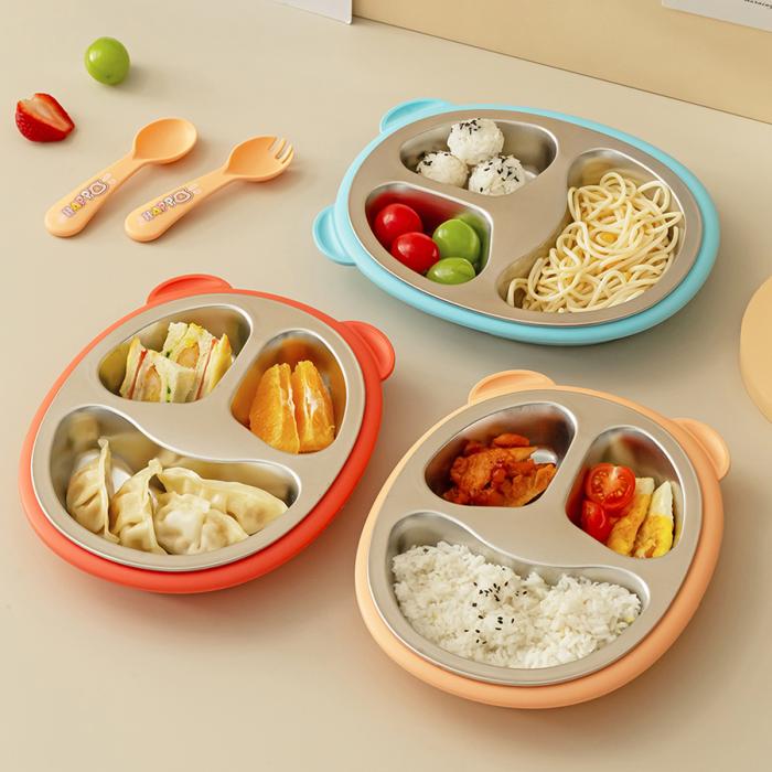 酷鼻熊不锈钢儿童餐具
