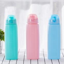 粉色吸管方水壶（550ml）